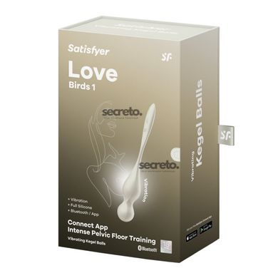 Вагінальні кульки з вібрацією Satisfyer Love Birds 1 Connect App White SX0569 фото