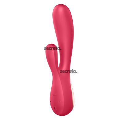 Смарт вібратор-кролик Satisfyer Mono Flex Red, 2 мотори, керування через інтернет SO3900 фото