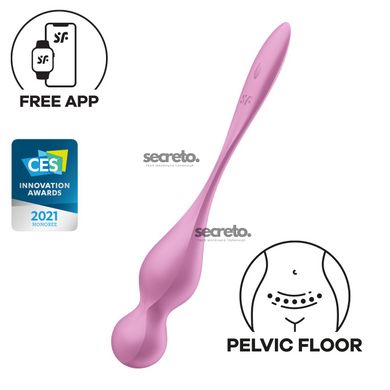 Вагинальные шарики с вибрацией Satisfyer Love Birds 1 Connect App Pink SX0570 фото