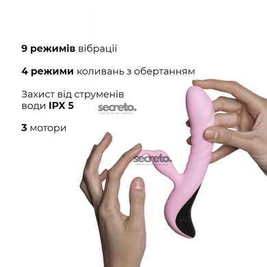 Вібратор Adrien Lastic Mini Trigger з масажними рухами стовбура AD11131 фото