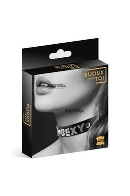 Чокер зі стразами Bijoux Pour Toi - SEXY, натуральна шкіра SO1876 фото