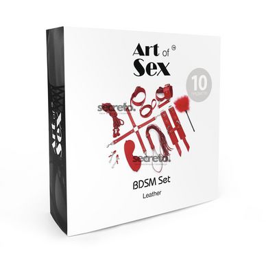 Набор Art of Sex - BDSM Set Leather, 10 предметов, натуральная кожа, Черный SO7138 фото