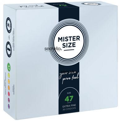 Презервативи Mister Size - pure feel - 47 (36 condoms), товщина 0,05 мм SO8049 фото