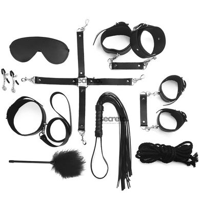 Набор Art of Sex - BDSM Set Leather, 10 предметов, натуральная кожа, Черный SO7138 фото