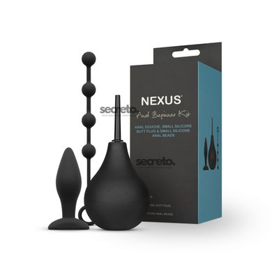 Набір новачка для анальної стимуляції Nexus ANAL BEGINNER KIT, спринцівка 224 мл, анальне намисто 20 SO6641 фото