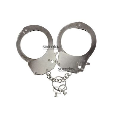 Наручники металлические Adrien Lastic Handcuffs Metallic (полицейские) AD30400 фото