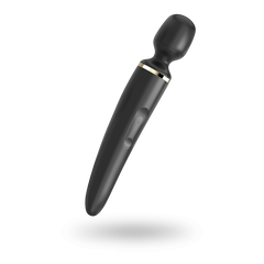 Вибромассажер Satisfyer Wand-er Woman (Black/Gold), водонепроницаемый, мощный, размер XXL SO3456 фото