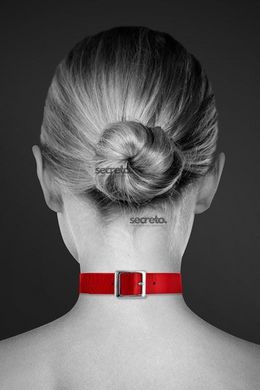 Чокер с кольцом для поводка Bijoux Pour Toi - FETISH Red, экокожа SO1880 фото