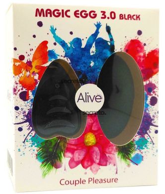 Виброяйцо Alive Magic Egg 3.0 Black с пультом ДУ, на батарейках AL40769 фото