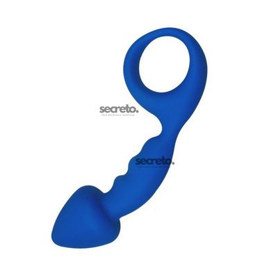 Анальна пробка Adrien Lastic Budy Blue із стимулюючою ніжкою, макс. діаметр 2,5 см AD20095 фото