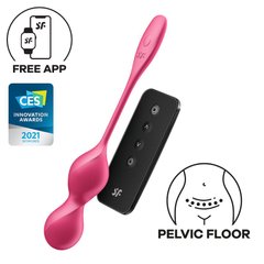 Вагінальні кульки з вібрацією Satisfyer Love Birds 2 Connect App Red SX0571 фото