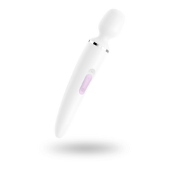 Вибромассажер Satisfyer Wand-er Woman (White/Chrome), водонепроницаемый, мощный, размер XXL SO3458 фото