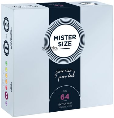 Презервативы Mister Size - pure feel - 64 (36 condoms), толщина 0,05 мм SO8054 фото