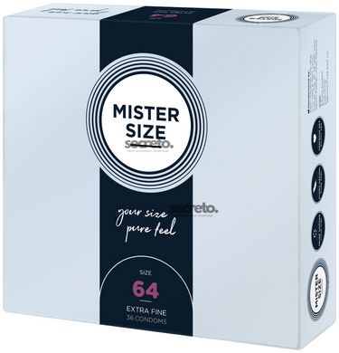 Презервативы Mister Size - pure feel - 64 (36 condoms), толщина 0,05 мм SO8054 фото