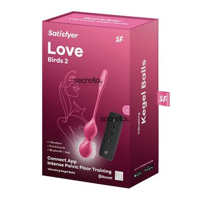 Вагінальні кульки з вібрацією Satisfyer Love Birds 2 Connect App Red SX0571 фото