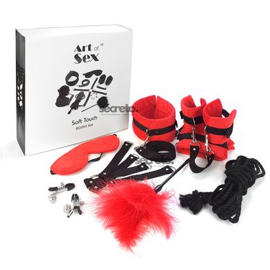 Набір БДСМ Art of Sex - Soft Touch BDSM Set, 9 предметів, Червоний SO6599 фото