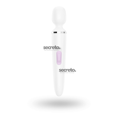 Вібромасажер Satisfyer Wand-er Woman (White/Chrome), водонепроникний, потужний, розмір XXL SO3458 фото