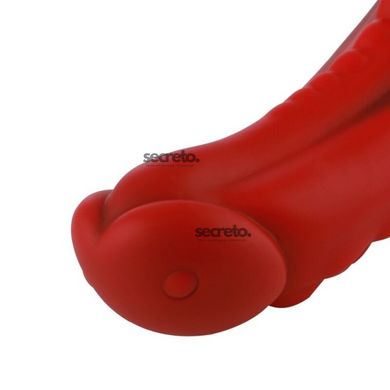 Силиконовый дилдо Hismith 8.35" Curved Silicone Dildo Red Monster Series SO9966 фото