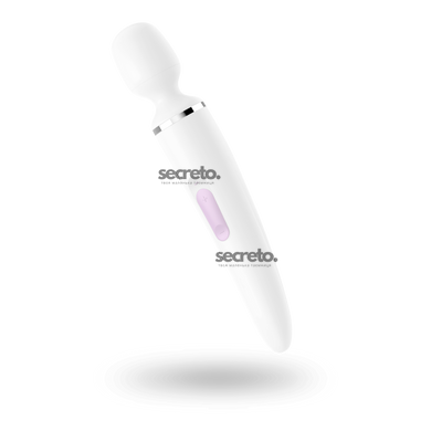 Вібромасажер Satisfyer Wand-er Woman (White/Chrome), водонепроникний, потужний, розмір XXL SO3458 фото