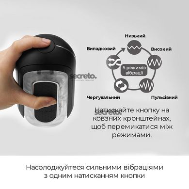 Вібромастурбатор Tenga Flip Zero Electronic Vibration Black, змінна інтенсивність, розкладний SO2445 фото