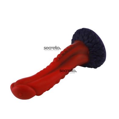 Силіконовий дилдо Hismith 8.35" Curved Silicone Dildo Red Monster Series SO9966 фото