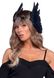 Повязка на голову с крыльями Leg Avenue Feather headband Black, перья и натуральная кожа SO7944 фото 1