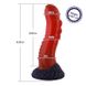 Силіконовий дилдо Hismith 8.35" Curved Silicone Dildo Red Monster Series SO9966 фото 2