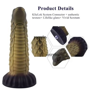 Силіконовий дилдо Hismith 8.5" Squama Beast Silicone Dildo Monster Series SO9967 фото