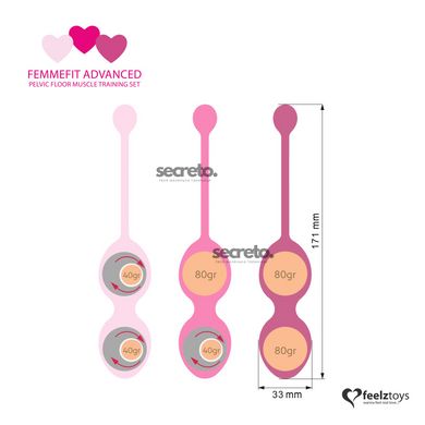 Набір вагінальних кульок для просунутих FeelzToys - FemmeFit Advanced Pelvic Muscle Training Set SO5067 фото