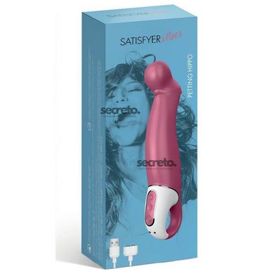 Потужний вібратор Satisfyer Vibes Petting Hippo з гнучким стовбуром, літій силікон, 12 режимів SO2202 фото