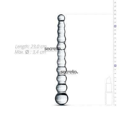 Скляний дилдо у вигляді намистин Gildo Glass Dildo No. 20 SO4415 фото