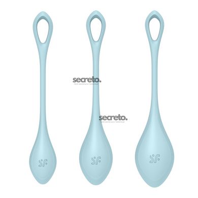 Набір йоні намистин Satisfyer Yoni Power 2 Light Blue, диаметр 2-2,5-3см, вес 22-44-73гр SO5548 фото