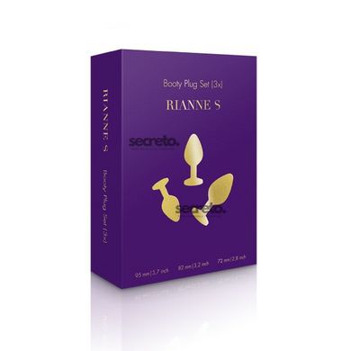 Набор анальных пробок с кристаллом Rianne S: Booty Plug Set Purple, диаметр 2,7см, 3,5см, 4,1см SO3908 фото