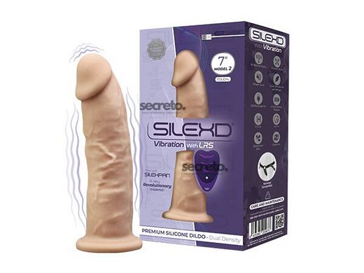 Фалоімітатор з вібрацією SilexD Henry Vibro Flesh (MODEL 2 size 7in) + LRS, діаметр 4,4 см SO8212 фото