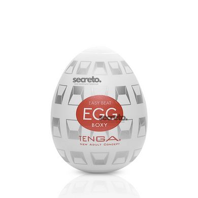 Мастурбатор-яйце Tenga Egg Boxy з геометричним рельєфом SO5488 фото