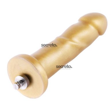 Золотий фалоімітатор Hismith 6.8″ Golden Silicone Dildo, система KlicLok SO6202 фото