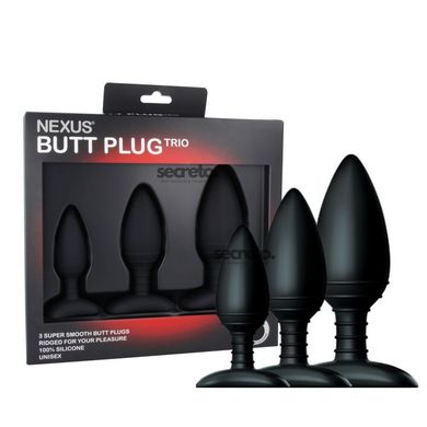 Набор анальных пробок Nexus Butt Plug Trio, макс. диаметр 3–4–5 см SO2743 фото