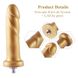 Золотой фаллоимитатор Hismith 6.8″ Golden Silicone Dildo, система KlicLok SO6202 фото 2