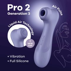 Вакуумний кліторальний стимулятор Satisfyer Pro 2 Generation 3 with Liquid Air Lilac SO8403 фото