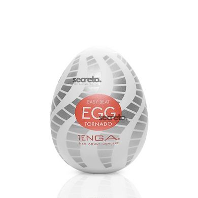 Мастурбатор-яйце Tenga Egg Tornado зі спірально-геометричним рельєфом SO5490 фото