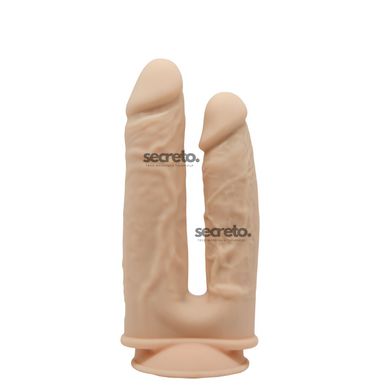 Подвійний фалоімітатор з вібрацією SilexD Double Gusto Vibro Flesh (Model 1 size 8" & 7") + LRS, діа SO8209 фото