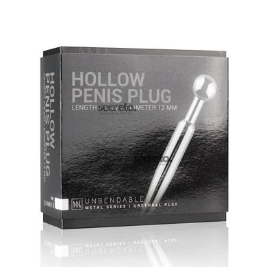 Полый уретральный стимулятор Sinner Gear Unbendable — Hollow Penis Plug, длина 7,5 см, диаметр 12 мм SO4582 фото