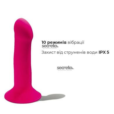 Двошаровий ділдо з вібрацією Adrien Lastic Hitsens 2 Pink, відмінно для страпона, макс діаметр 4 см, SO5052 фото