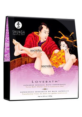 Гель для ванны Shunga LOVEBATH – Sensual Lotus 650 г, делает воду ароматным желе со SPA эффектом SO2545 фото