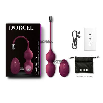 Вагінальні кульки Dorcel LOVE BALLS PLUM, вібрації та рухи внутрішньої кульки, пульт ДК SO7388 фото