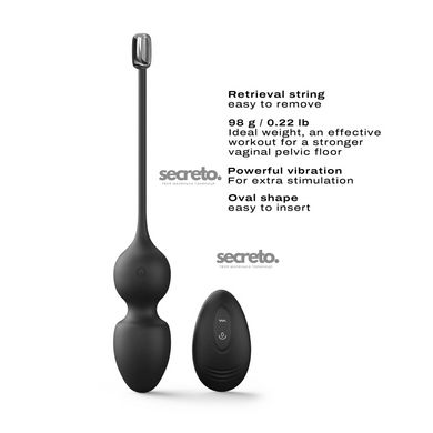 Вагинальные шарики Dorcel LOVE BALLS BLACK, вибрации и движения внутреннего шарика, пульт ДУ SO7389 фото