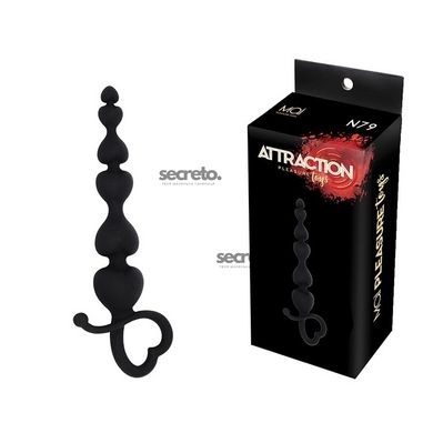 Анальні буси MAI Attraction Toys №79 Black, довжина 18 см, діаметр 3,1 см SO4637 фото