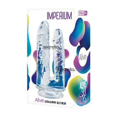 Прозорий фалоімітатор Alive Imperium Jelly Dildo для подвійного проникнення SO6024 фото