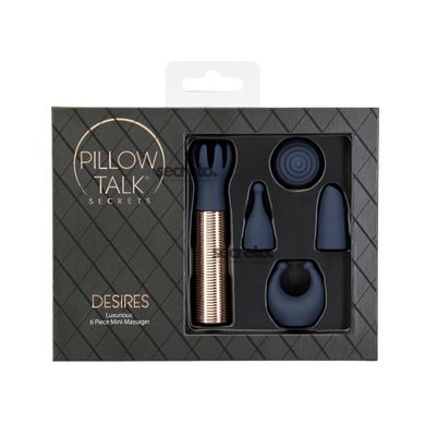 Вибромассажер Pillow Talk Secrets Desires 6-Piece Mini Massager Set - Navy SO7750 фото