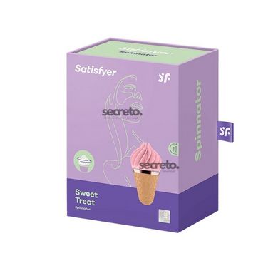 Мороженка спінатор Satisfyer Lay-On - Sweet Treat Pink/Brown, 10 режимів роботи, водонепроникна SO3552 фото